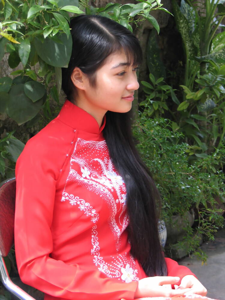 Wedding-red áo dài